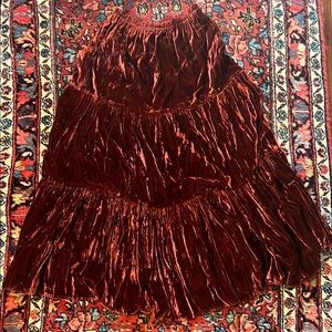 Double D Ranch Velvet Tiered Skirt